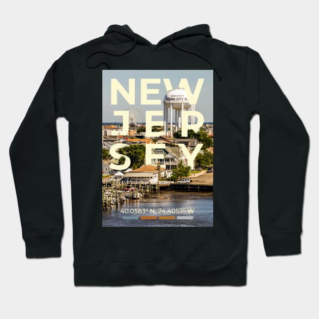 New Jersey Travel Poster Hoodie by mardavemardave